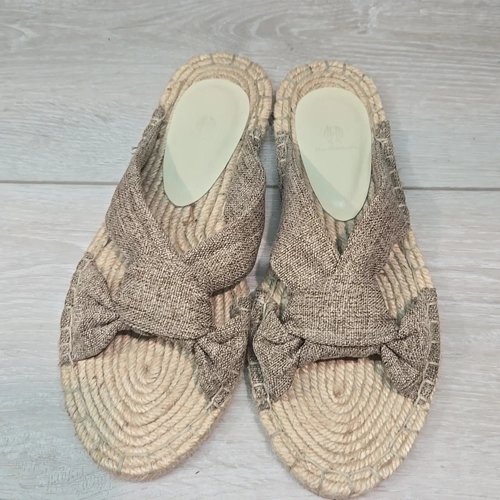 House Of Harlow 1960 Women's Tan Espadrille Sandals Shoes Sz 6.5